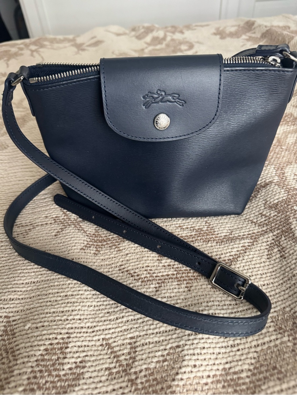Longchamp Blue Leather Crossbody